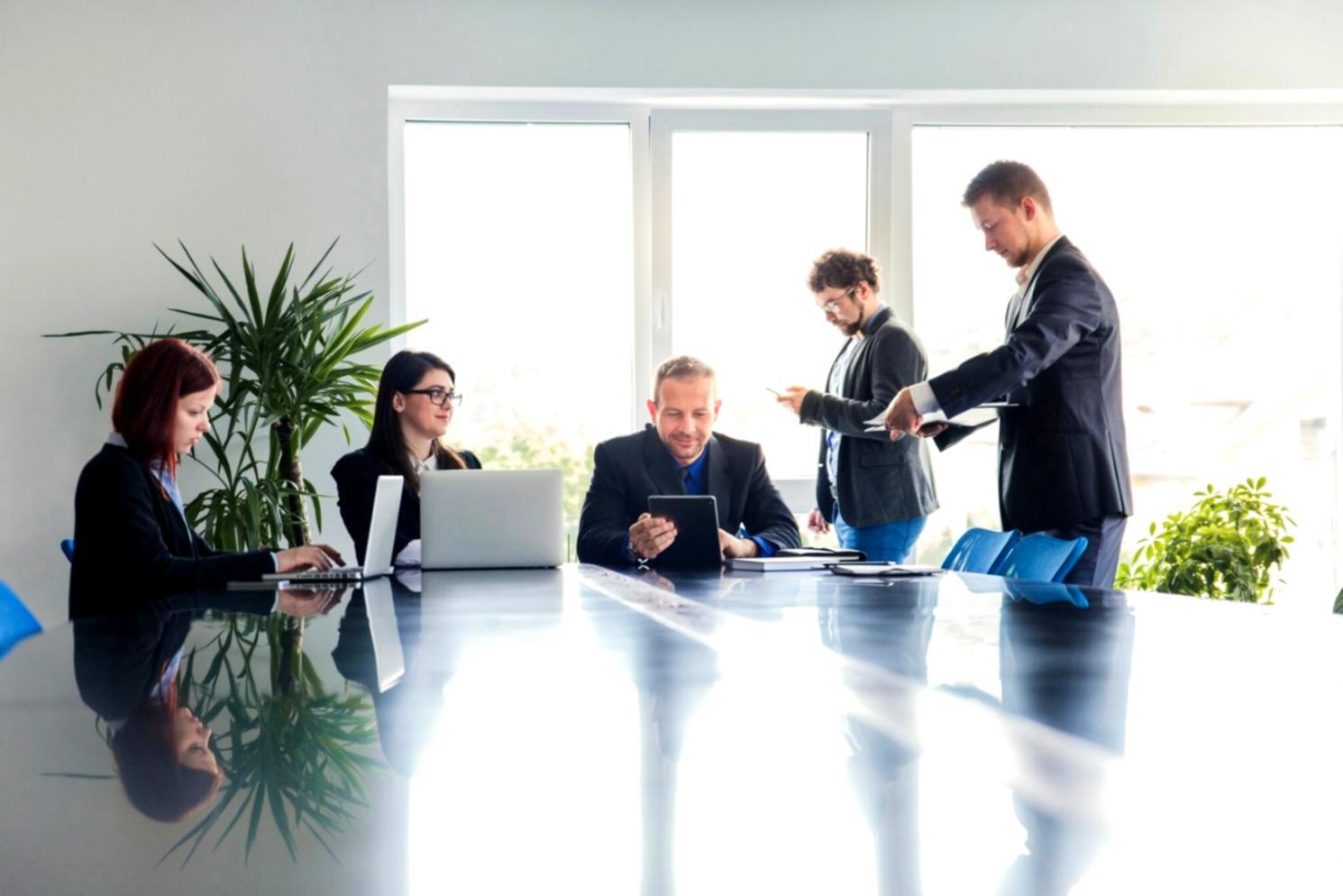 Business growth metrics displayed on computer screen